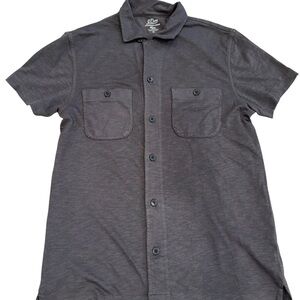 J. Crew Men’s Grey Knit Goods Garment-Dyed Slub Cotton Button Down Shirt Size S